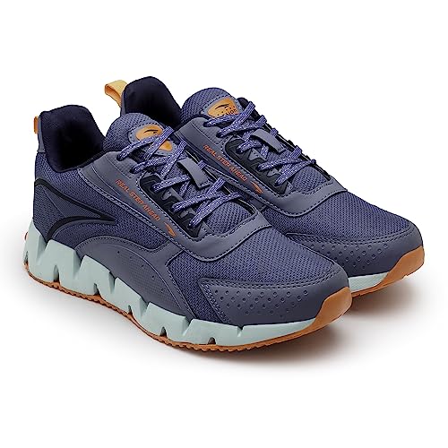 ASIAN Men’s ZIGZAG-02 Sport Running,Walking,Gym Shoes with Cushioning Material,Extra Jump Lightweight Shoes TPR Outsole with Memory Foam Insole Casual Shoes for Men’s & Boy’s