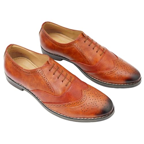 HABBITUS FASHION Men Synthetic Leather Casual Shoes (Brown)/(03_Shoes_Brown)