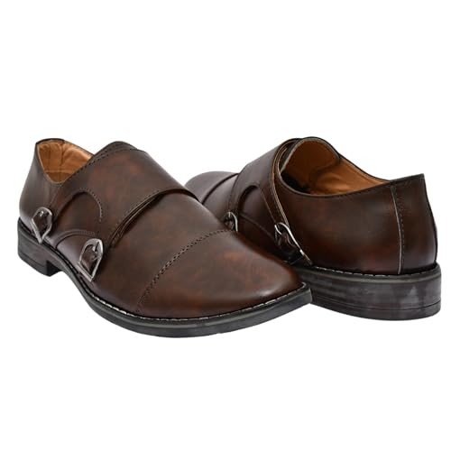HABBITUS FASHION Men Synthetic Leather Casual Shoes (Brown)/(08_Shoes_Brown)