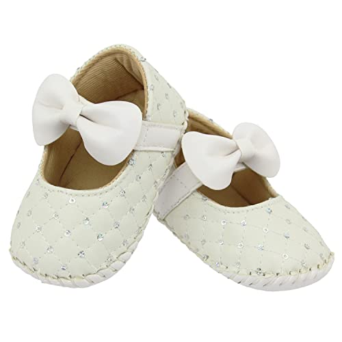 Neska Moda 6 To 12 Months Baby Girls Synthetic Leather Self design Sandal Booties-BT1620
