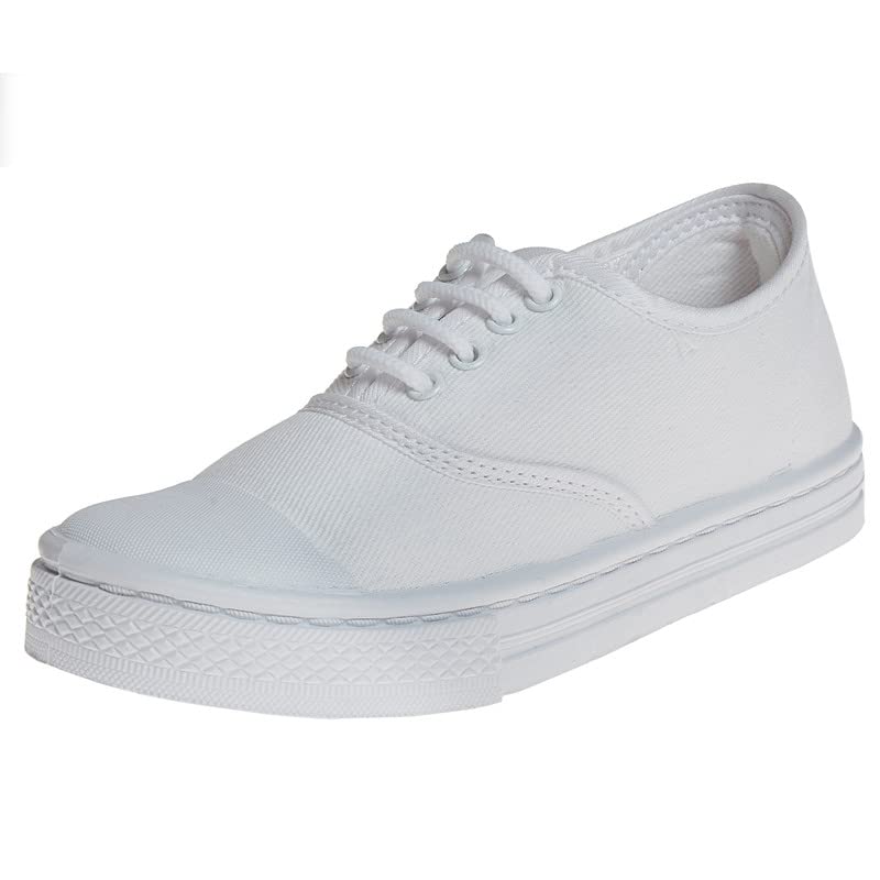Liberty Boys & Girls Tennis White School Shoes