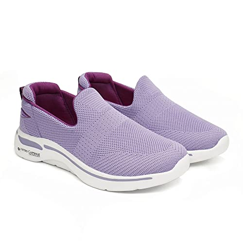 ASIAN Women’s FIREFLY-118 Sports Walking,Running,Gym Shoes with Max Cushion Technology Lightweight Eva Sole with Memory Foam Insole Casual Slip-On Shoes for Women’s & Girl’s