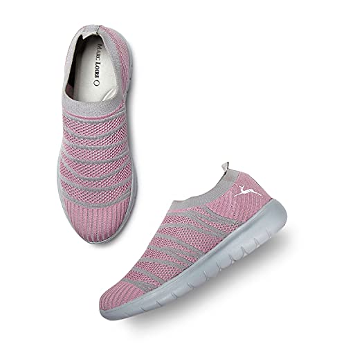 Marc Loire Women’s Lightweight Athleisure Knitted Active Wear Slip-On Sneaker Shoes for Sports, Athletics and Walking