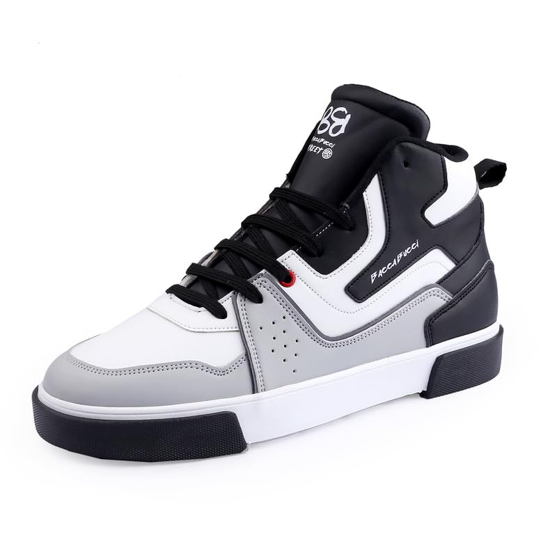 Bacca Bucci Evoke Korean Style High Top Streetwear Sneakers Casual Shoes for Men | Athletic-Inspired Ankle Length Shoes for Men